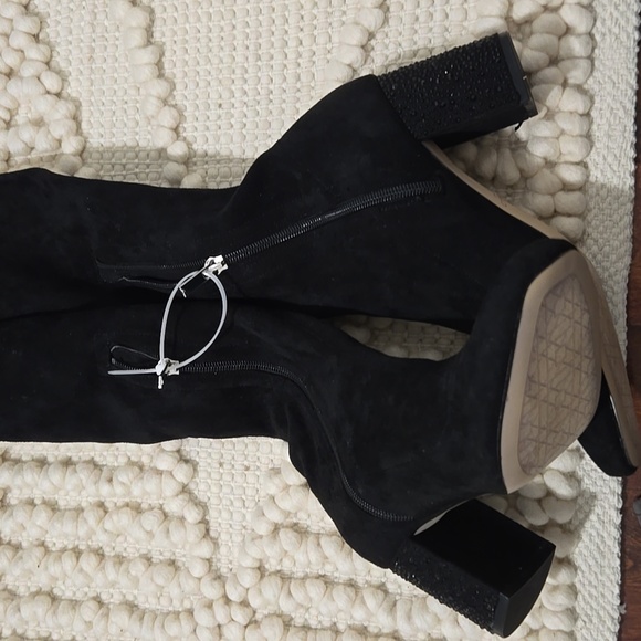 NWT Jewel Badley Mischka Womens Black Evalina Block Heel Boots 7 - Picture 6 of 6